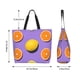 thumbnail image 5 of Balery Yellow Lemon And Orange Bolsa Tote Estilo Estético con Cremalleras, Bolsa de Hombro, Bolsa de Compras Grande y Plegable, 5 of 8