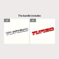 thumbnail image 1 of PENGX TURBO Metal Car Sticker Badge Adhesive Auto Decal Tailgate Emblem Silvery/Black/Red Available, 1 of 7