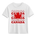 thumbnail image 2 of hengsof Children's Fashionable Maple Leaf Pattern T-Shirt Children's Casual Short Sleeve Round Neck Cotton Comfortable Top, 2 of 5