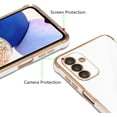 thumbnail image 2 of Samsung Galaxy A54 5G Case,Cute Plating Edge Love Hearts Pattern with Camera Lens Protection Phone Cover for Galaxy A54 6.4",White, 2 of 16