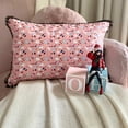 thumbnail image 4 of Decorative Pink 12"x20" (30x50 cm) Lumbar Pillow Cover, Faux Leather Printed & Terrazo Oblong Pillow, Abstract Pattern Modern Style - Terrazo Fun Pink, 4 of 10