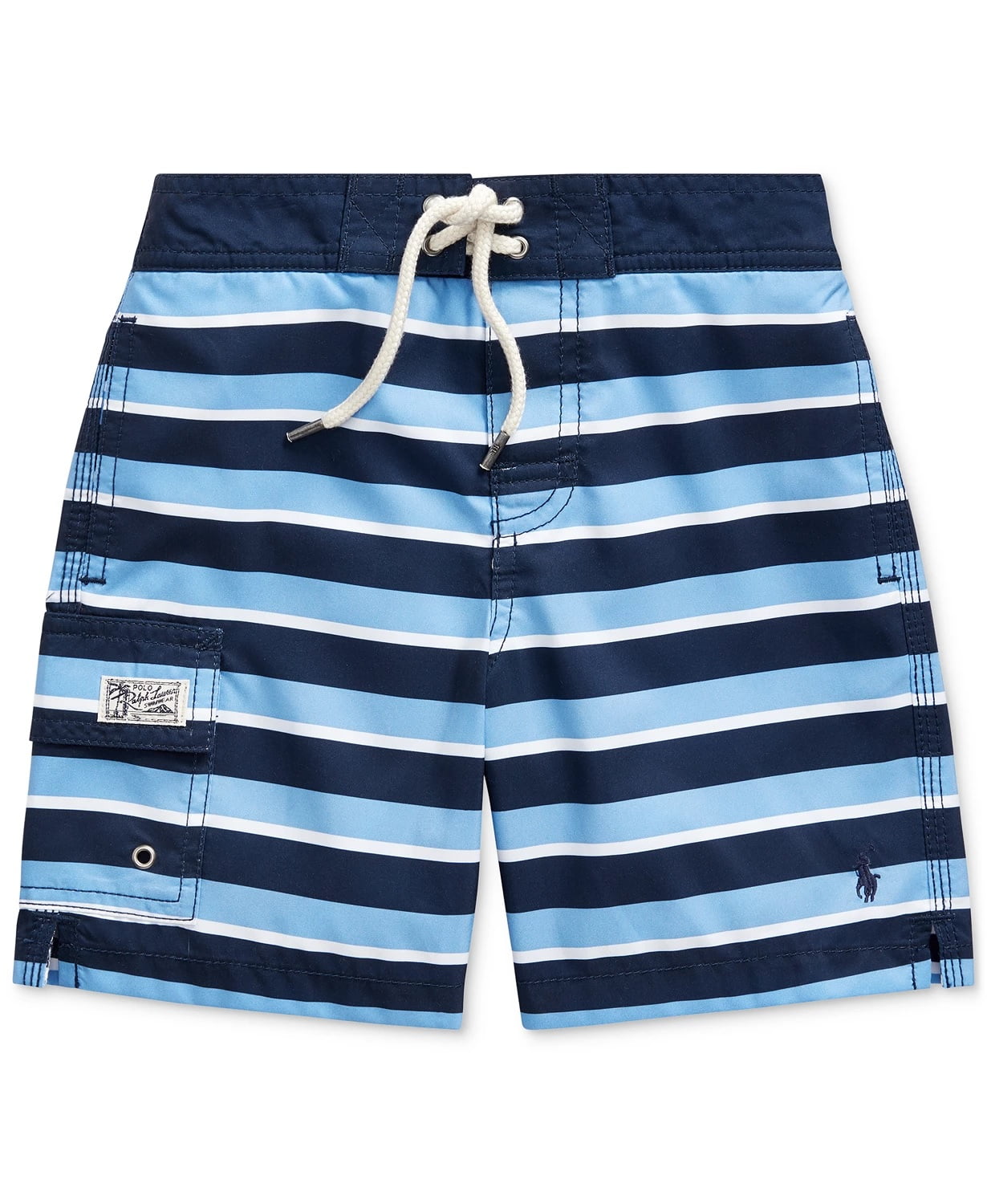 Polo Ralph Lauren BLUE MULTI Little Boys Kailua Striped Swim Trunks US 6 Walmart