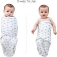 thumbnail image 3 of YOPTOP Baby Swaddle Sleep Sack with Hat  Soft Cotton  Wearable Swaddle Wrap  for 0-3 months Girls Boys  3-Pack, 3 of 4
