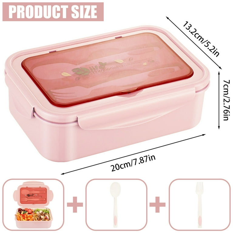 LEITAO 29 Packs Bento Box Kids Adult Lunch Box 1900ML 3 Layer Stackable  Lunch Box with Lunch Bag, Multiple Compartments Bento Box With Built-in  Utensil Set, DIY Accessories, Bags (Pink) - Yahoo Shopping