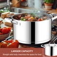 thumbnail image 3 of Stainlss Stl Stock Pot and Saucpan with Lid Bundl, 8 Quart Tri-ply Bas Cooking Pot with Glass Lid, 2 Quart Sauc Pan Induction Pot for Cooking, Ovn & Dishwashr Saf, 3 of 8