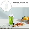 thumbnail image 3 of 3 Sets Milk Tea Cup Cups Water Glasses Beverage Serving with Straw Transparent Drinking Reusable, 3 of 6
