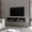 Black, variant on Durable Melamine Media Rack | Suits 50 - Inch Common TV Sizes in Living Rooms | Blends Style with Convenience