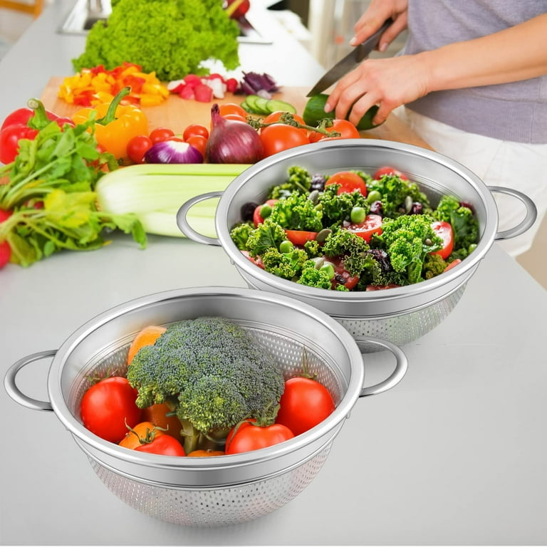 Stainless Steel Colander - Micro-Perforated 5-Quart Colander for