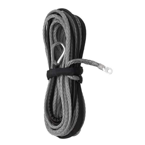 15m 5.5mm Towing Winch Cable Rope String Line Synthetic Fiber 7000lbs For ATV UTV SUV 4X4 4WD ,Easy to Carry