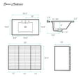 thumbnail image 2 of Cascade 36" Wall-Mounted Bathroom Vanity in Green Oak with Black 3-Hole Widespread Sink Top, 2 of 6