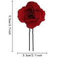 thumbnail image 3 of 8PCS Wedding Hair Pin Fake Rose Flower Bridal Hairpin Stick Wedding Hair Stick, 3 of 10