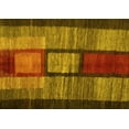 thumbnail image 1 of Ahgly Company Machine Washable Indoor Rectangle Abstract Yellow Contemporary Area Rugs, 5' x 8', 1 of 4