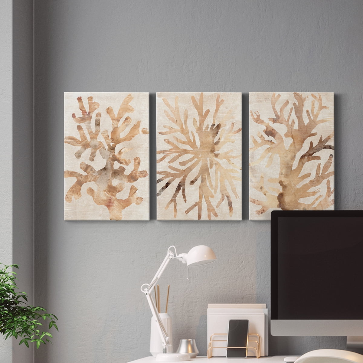 Parchment Coral I Premium Gallery Wrapped Canvas - Ready to Hang - 40 x 60 Each