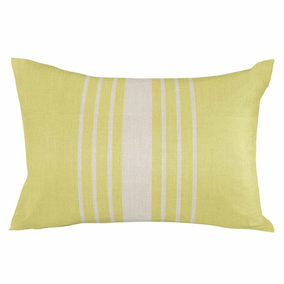 Yellow Beige Striped Throw Pillow Cover 12 x 20 Inch Decorative Pillow Cover Modern Farmhouse Retro Lines Lumbar Pillowcase Seasonal Rectangle Cushion Case for Couch Sofa Bed Living Room