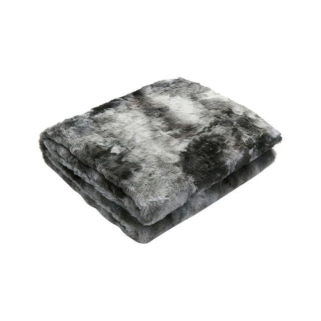 Soft Throw Blanket, Super Soft Blanket, 63*51.2Inch Warm Faux Weighted Blanke Soft Coral Fleece Double Sided Thick Throw Blankets Tie-Dyed Conditioning Blanket for Sofa/Bed/Couch 63*51 In