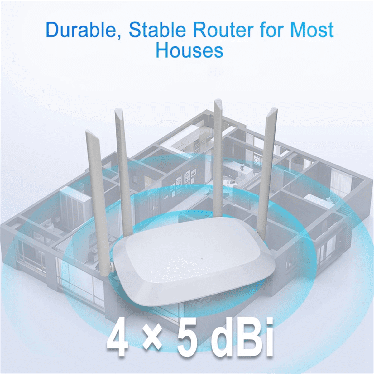 AC1200 Wi-Fi Router Gigabit Ethernet Router Dual Band 2.4GHz 5GHz Wireless Network WiFi Repeater 4x5dBi Antennas US-Plug