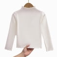 thumbnail image 4 of Toddler Girls Long Sleeve Shirt for 6 12 18 24 Months 3T 4T 5T 6T 7T 8T 9T 10T 11T 12T Fall Clothes Solid Basic Long Sleeve T Shirt Casual Mock Neck Tshirt Girls Tops, 4 of 5