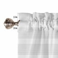 thumbnail image 5 of Bedroom Curtains 63 Inches length, Grey Stripe Window Treatment Curtain Drapes, Modern Abstract Monochrome Geometric Rod Pocket Curtain Panels for Living Room Kitchen, 42"x63", 2 Panels, 5 of 7