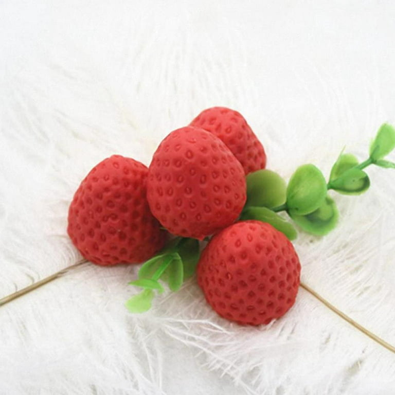 3D Strawberry Silicone Molds 5 Pcs, Mini Strawberry Fondant Mold