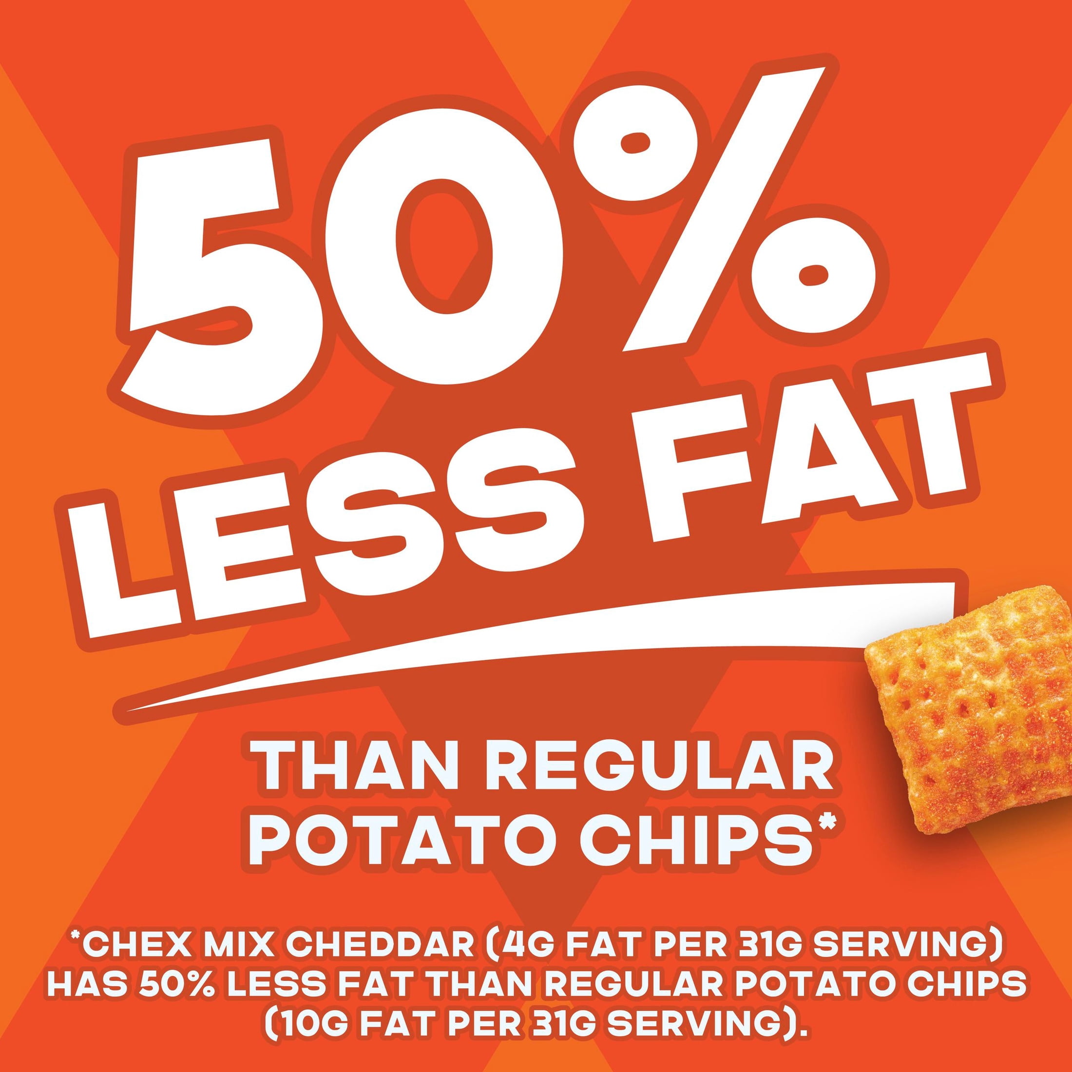 (8 pack) Chex Mix Cheddar Snack Mix, Savory Snack Bag, Family Size, 13.5 oz