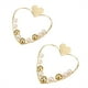 thumbnail image 2 of HomeKingdee Fashion Exaggerated Vintage Peach Heart Earrings with Pearl - Gold Color​en Alloy Dangle Earrings for Women, Ideal for Gifts, Parties, and Holidays, 2 of 5