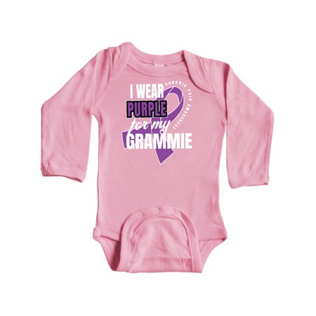 

Inktastic Chronic Pain I Wear Purple For My Grammie Gift Baby Boy or Baby Girl Long Sleeve Bodysuit