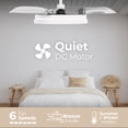 thumbnail image 5 of Loft 41in 3-Blade Smart Fandelier Semi-Flush Mount 2700K-6000K CCT Tunable Range LED Light Kit with Remote Control in White Works with iOS or Android App, 5 of 10