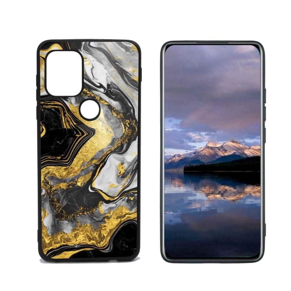 Compatible with Moto G Stylus 5G Phone Case, Golden-Marble Case Men Women, Flexible Silicone Shockproof Case for Moto G Stylus 5G