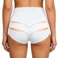 thumbnail image 6 of Kvture Cut Out Yoga Shorts Booty Butt Lifting Scrunch Shorts High Waisted Workout Gym Active Hot Pants White XL, 6 of 6