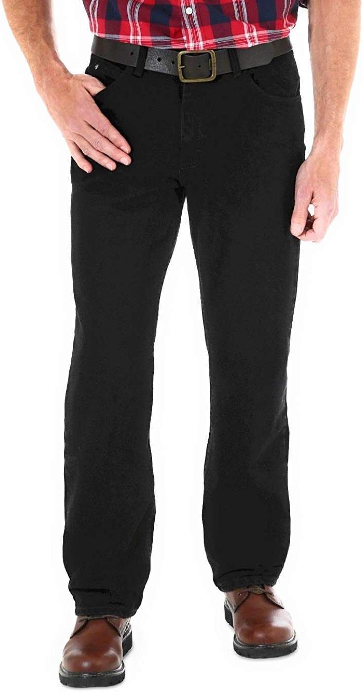 Wrangler Men's Relaxed Fit Jeans - Mens Black Jeans (34X29, Black ...