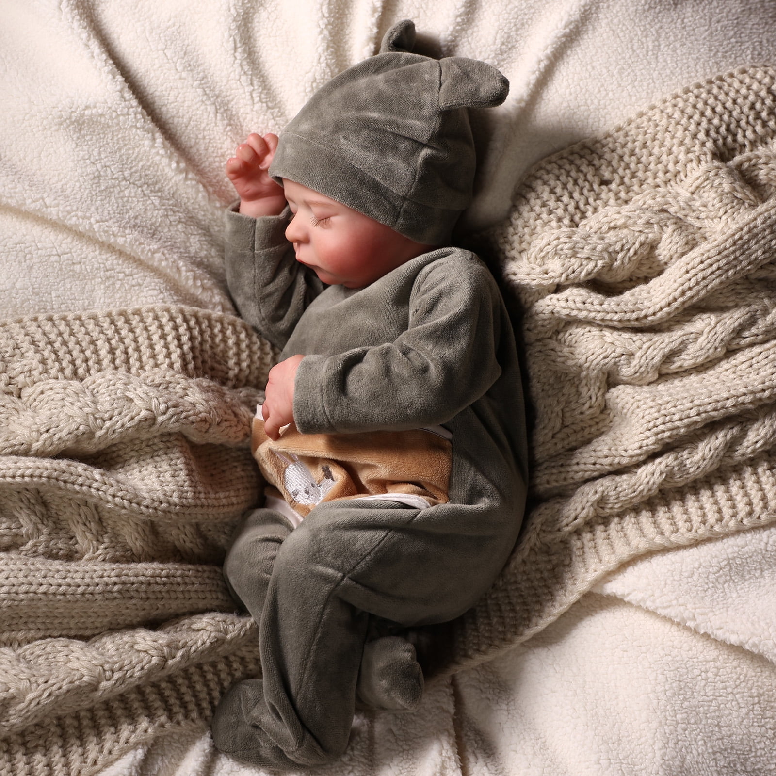 RSG Reborn Baby Dolls Boy 20 inch Newborn Baby Dolls Soft Body Real Life Baby Dolls with Toy Accessories