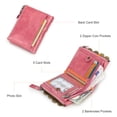 thumbnail image 2 of Contact's Genuine Leather Women Bifold Wallets RFID Blocking (Watermelon Red), 2 of 11