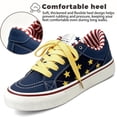 thumbnail image 3 of Knivor Sneakers for Women Low Top Canvas Lace Up Casual Skate Shoes Star Print Fashion Walking Tennis Shoes, 3 of 9