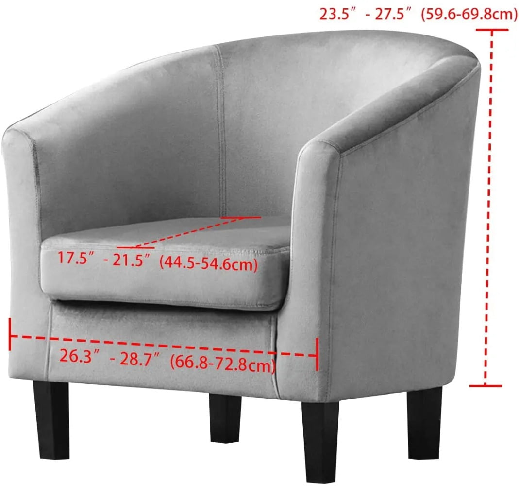 ATJIA Velvet Tub Chair Covers for Armchairs Club Chair Slipcover Wing Back Covers High Stretch Sofa Covers for Living Room