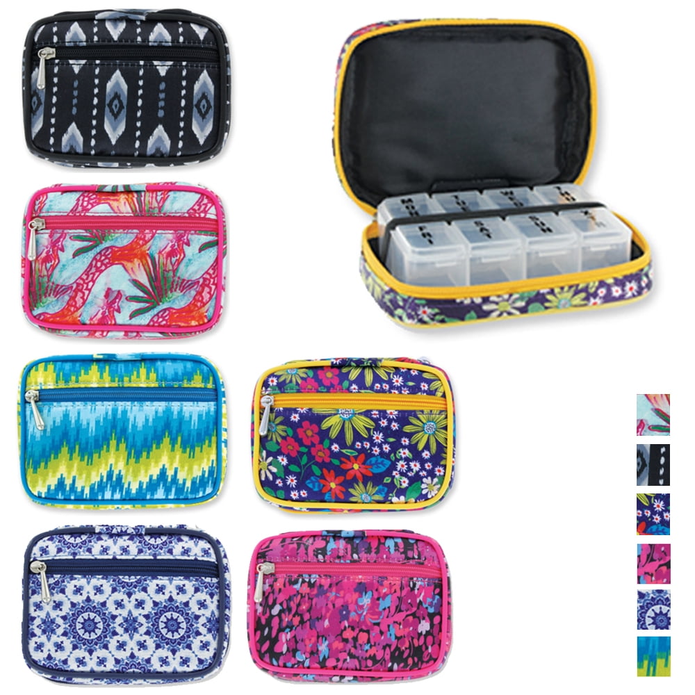 1 Portable Fashion Pill Box Case Smart Vitamin Weekly Medicine Travel Holder New