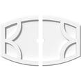 thumbnail image 1 of Ekena Millwork CMP16X10KY2-01000 1 in. ID x 8.5 in. Rectangle Kailey Architectural Grade PVC Contemporary Ceiling Medallion - 2 Piece, 1 of 11