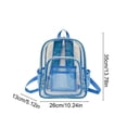 thumbnail image 3 of AYktou Clear Backpack for Stadium Approved, 10×5×14 Inch PVC Waterproof Clear Bag with Adjustable Straps & Mesh Side Pocket, Transparent Backpack Daypack for Concerts, Sports, Games, Festivals, 3 of 6