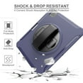 thumbnail image 4 of Dteck For Apple iPad Pro 11" 2018/Pro 11 2nd Generation (2020 Released),Shockproof Three-Layer Heavy Duty Protector Rubber Hybrid Hard Kickstand Case Built-in Screen Protector 11 inches,Darkblue, 4 of 7