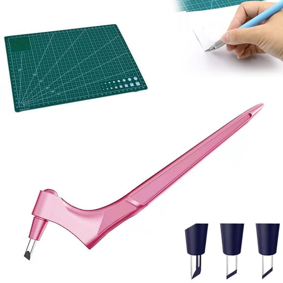Craft Cutting Tools, 2025 New Cutting Craft Tool Works As A Pen, 360-Degree Rotating Blade Paper Cutter, Knife Pen Cutting Tools for Stencils Engraving Scrapbooks DIY Crafting Gadgets (Red)