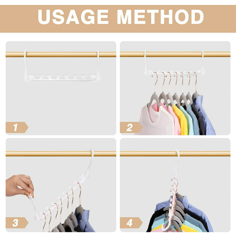 Neat Method Everyday Hangers & Clips, 5 Sets of 2, Black or White