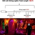 thumbnail image 3 of Orange Purple Halloween Lights 100FT 300 LED String Lights 8 Modes Timer Function Plug-in Halloween Twinkle Lights Connectable Waterproof Indoor Outdoor for Home Garden  Holiday Decor, 3 of 14