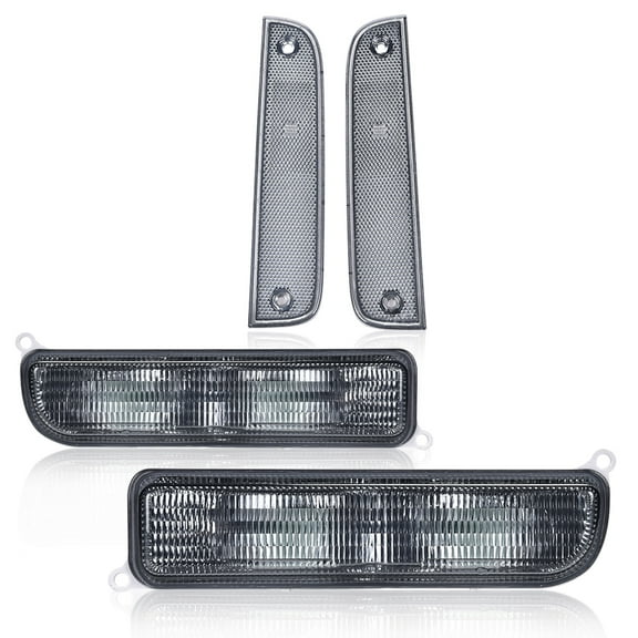 CROSSDESIGN Clear Corner Lights Bumper Signal Lights Lamps Fit for Jeep Cherokee XJ 1997-2001