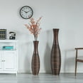 thumbnail image 2 of Decorative Conemporary Tall Trumpet Shape Floor Vase, Brown, 2 of 9
