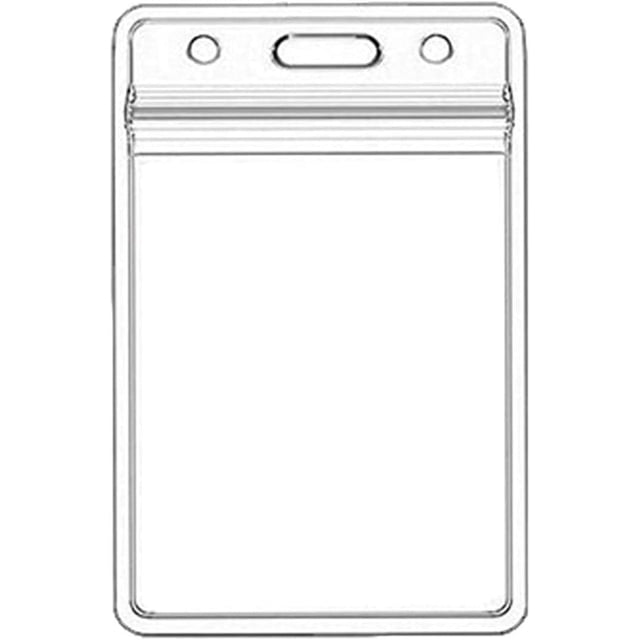 Woeilo Porte-Badge Transparent - Étui de Protection Étanche / Étui Vertical avec Design Scellable / Housses de Badge Transparentes Robustes pour Réunions d'Affaires Événements d'Entreprise Transparent