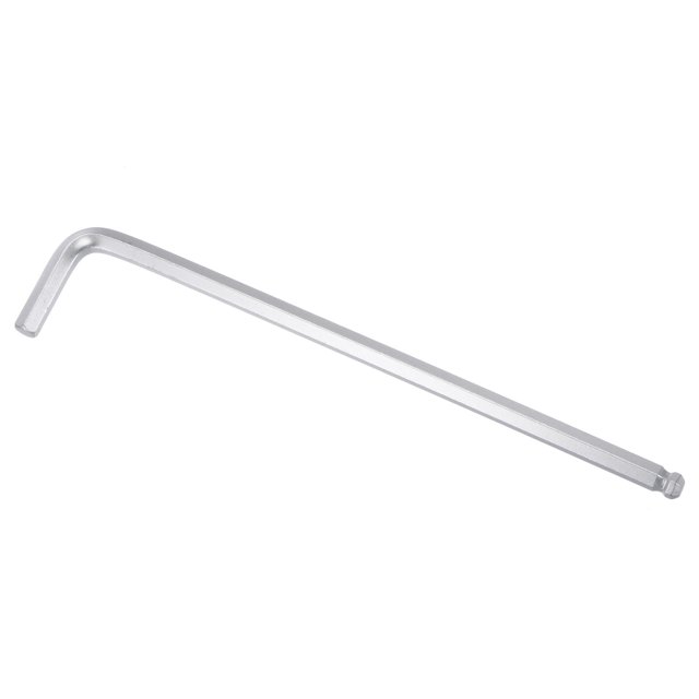 Unique Bargains 1/4' Ball End Hex Key Wrench, L Shaped Long Arm CR-V Repairing Tool, SAE Sizes