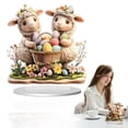 thumbnail image 2 of Easter Bunny & Egg Acrylic Decor - Decorations for Home, 2D Acrylic Bunny & Easter Egg Centerpiece Table Decor, Tabletop Ornaments Figurines for Home, Office, Party, Holiday, 2 of 9