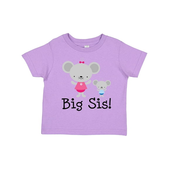 Inktastic Big Sis with Lil Bro Girls Sister Announcement Girls Toddler T-Shirt