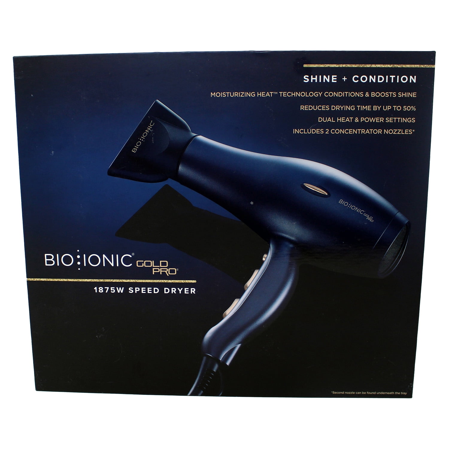 Bio Ionic GoldPro Hair Dryer, Moisturizing Heat Tech & 24K Gold MX, Fast-Drying Blow Dryer
