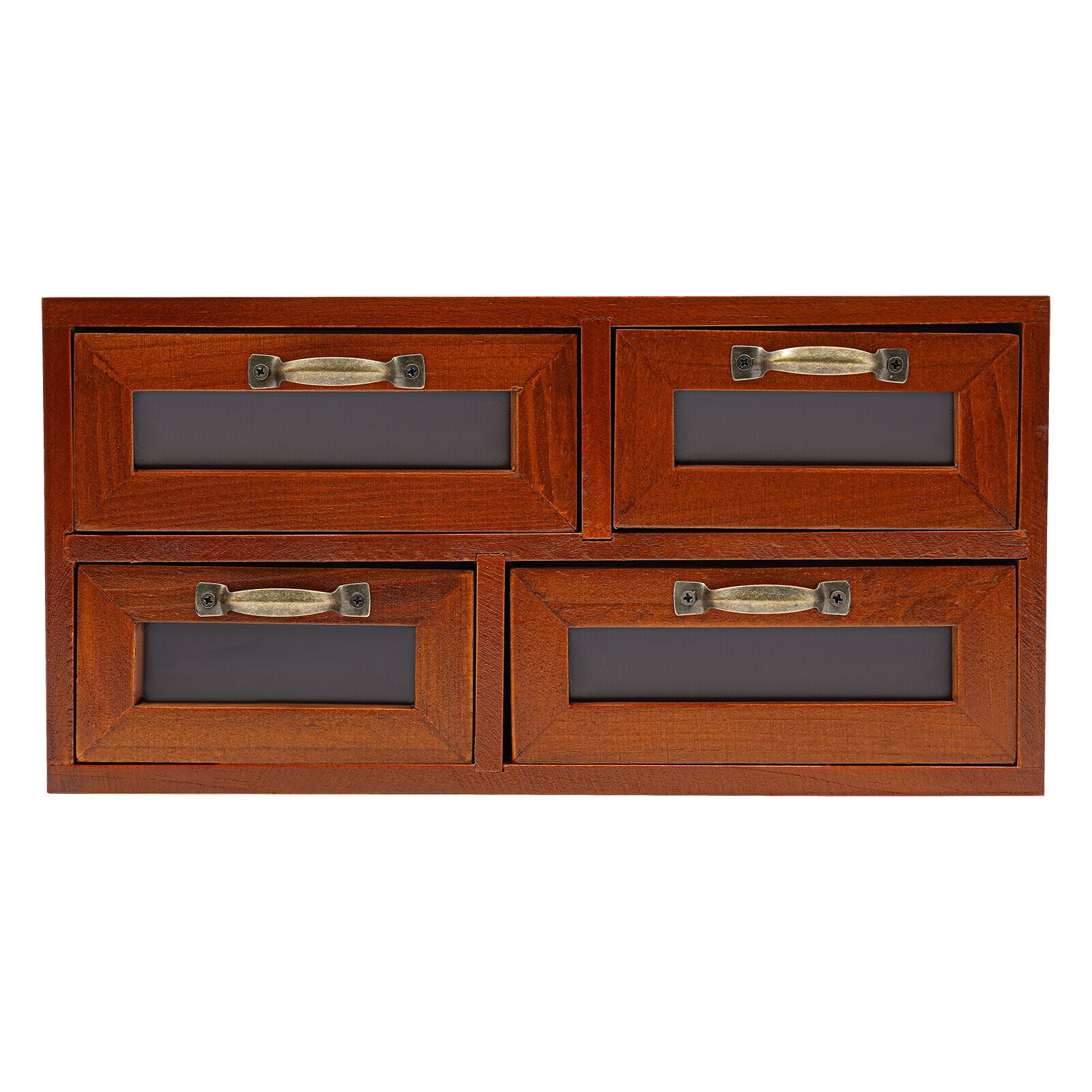 Miumaeov 4-Tier Drawer Organizer Vintage Small Wooden Desktop Storage Box Display Shelf Craft