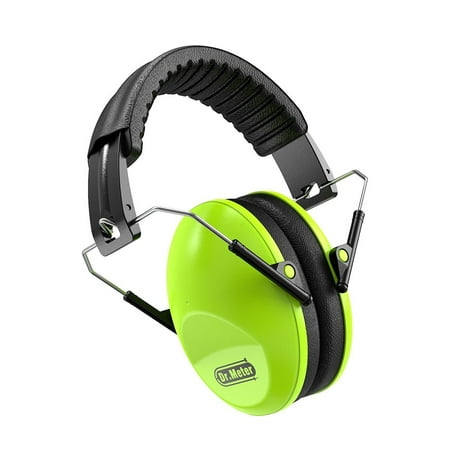 Gorgonz Ear Muffs Dr.Meter Ear Muffs For Kids Sound Protection with Autism, Noise Blocking Earmuffs for Sleep, Studying, Shooting, Babies 27NRR Adjustable Head Band, Green ()